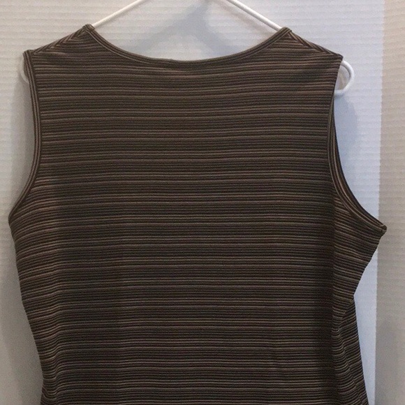 RELATIVITY WOMAN Rayon Blend Sleeveless Top STRIPE - Picture 8 of 8